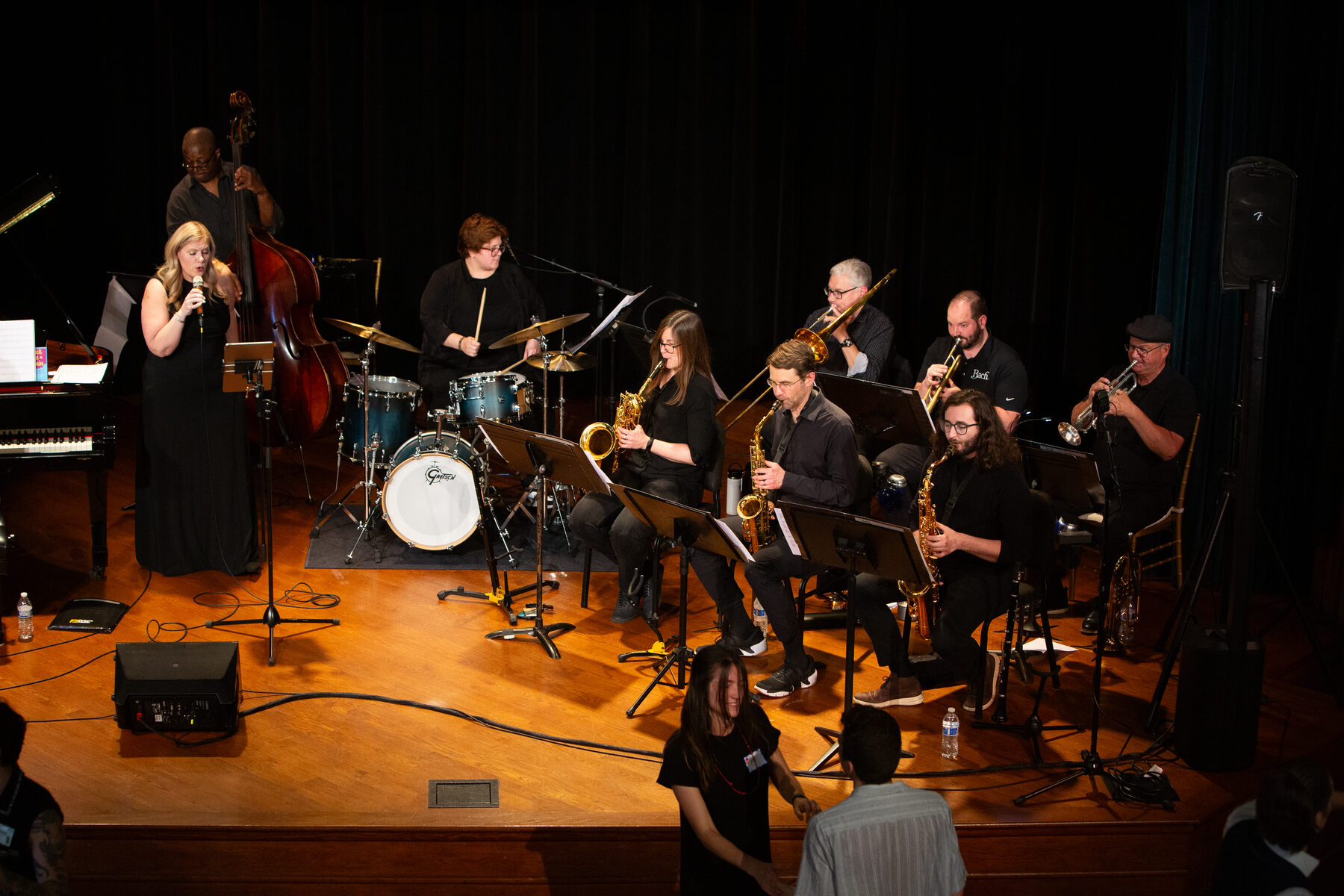Big Swing Face performing live as a full 11-piece big band on stage.